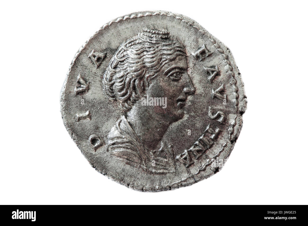 Roman silver coin, denarius Stock Photo