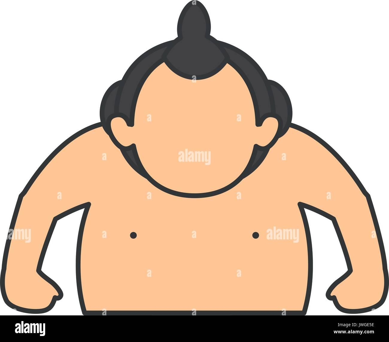 Sumo wrestler avatar character Stock Vector