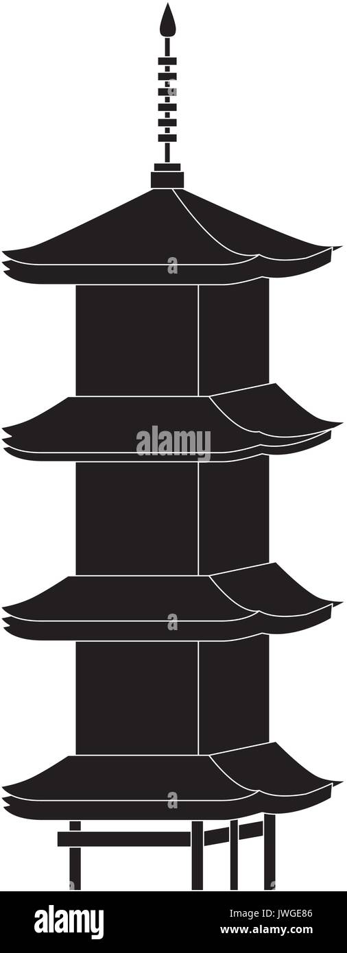 Japanese Temple Isolated Icon Stock Vector Image Art Alamy