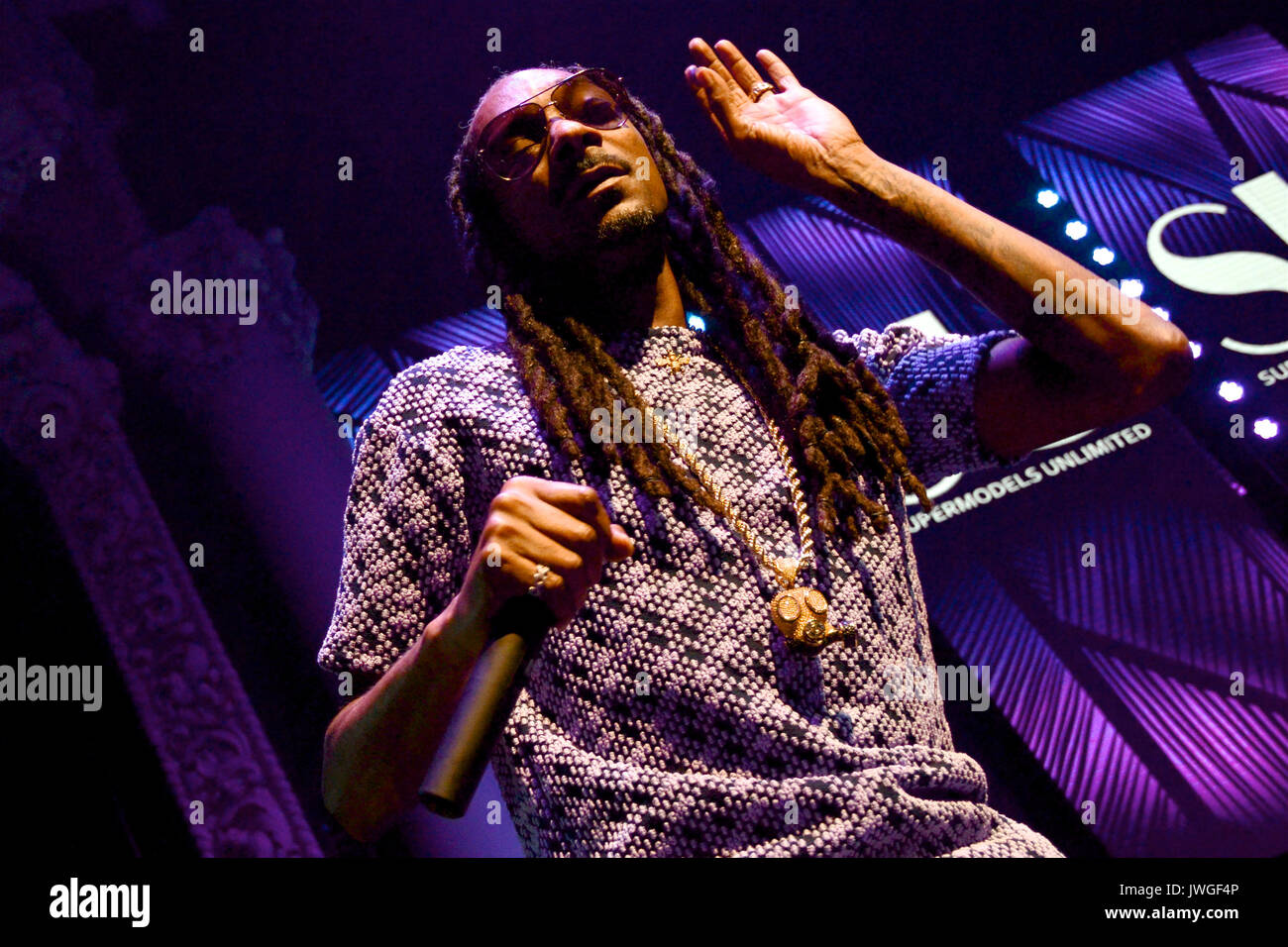 Hiphop artist Snoop Dogg performs onstage SU Magazine's 17th Anniversary Celebration Hollywood,California August 12,2017. Stock Photo