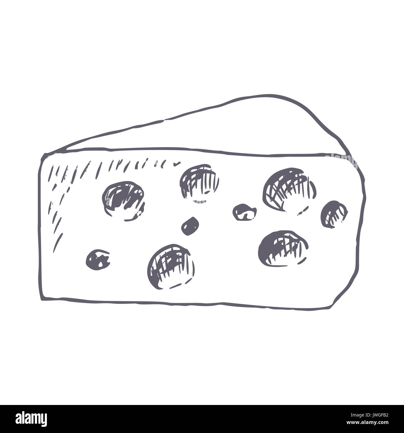 Cheese hand drawn vector illustration Stock Vector Image & Art Alamy