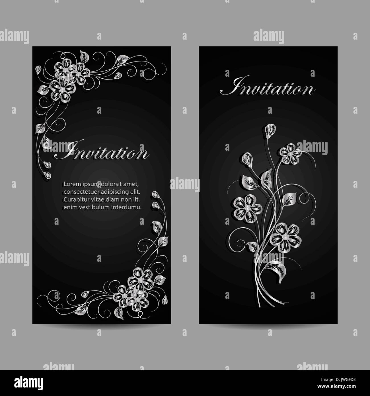 Set of invitation cards design Stock Vector Image & Art Alamy