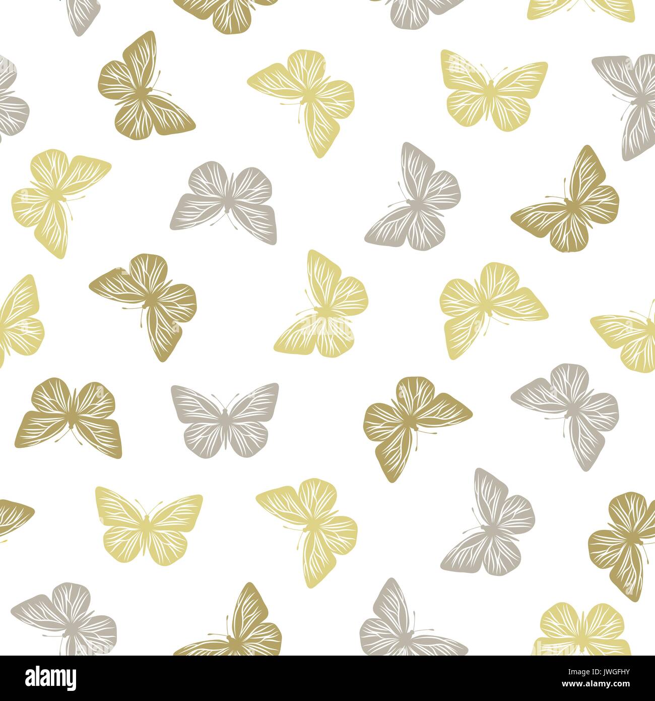 Seamless pattern with butterflies Stock Vector