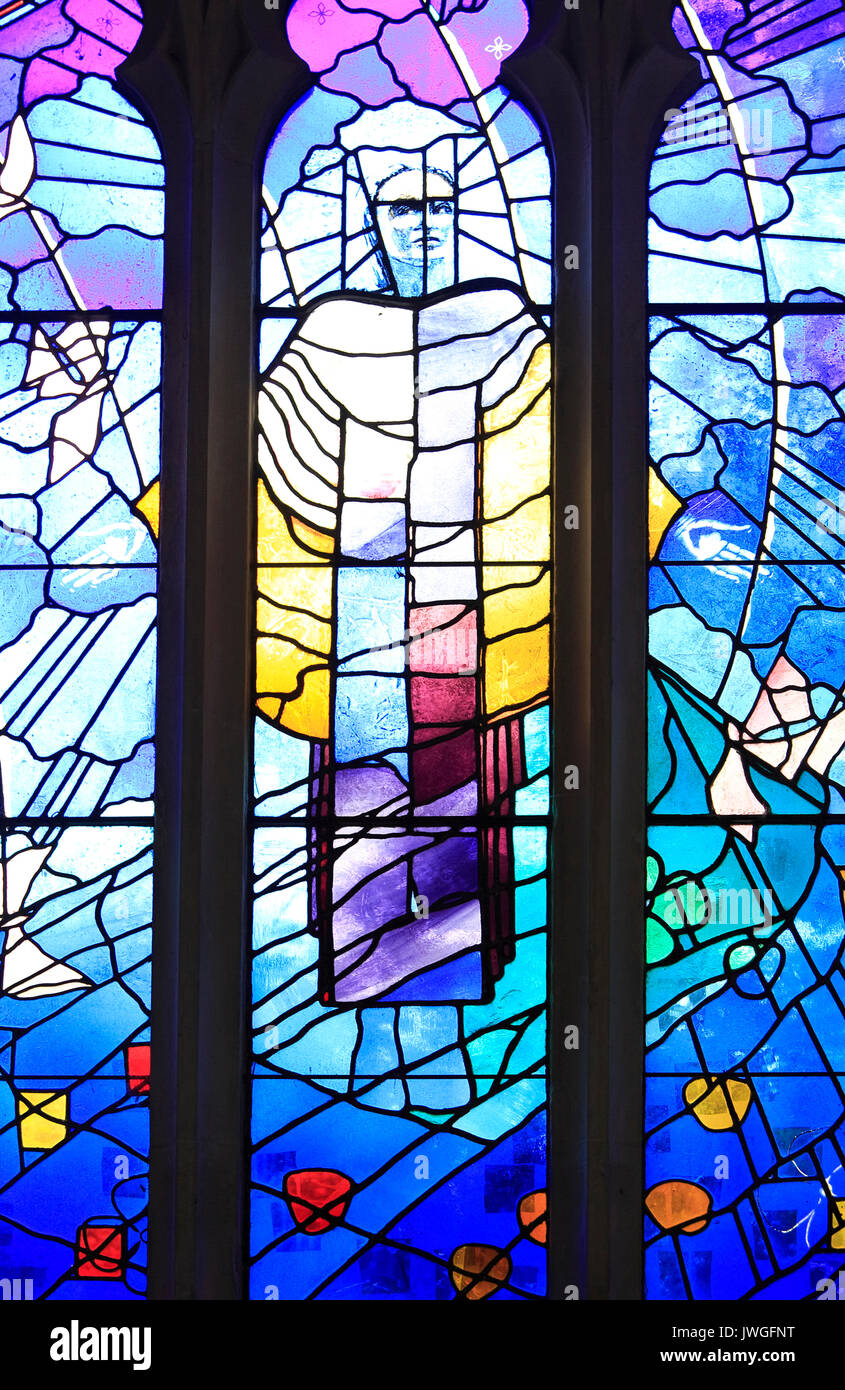 The Ascension by Surinder Warboys, stained glass window, Church of