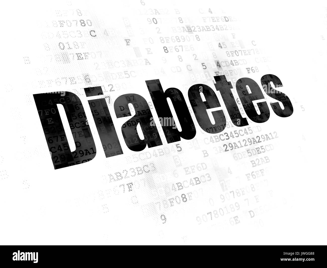 Health concept: Diabetes on Digital background Stock Photo