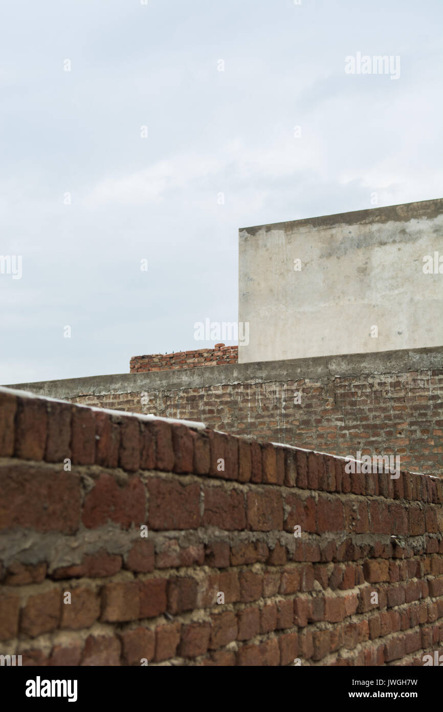 Brick walls kharian pakistan Stock Photo