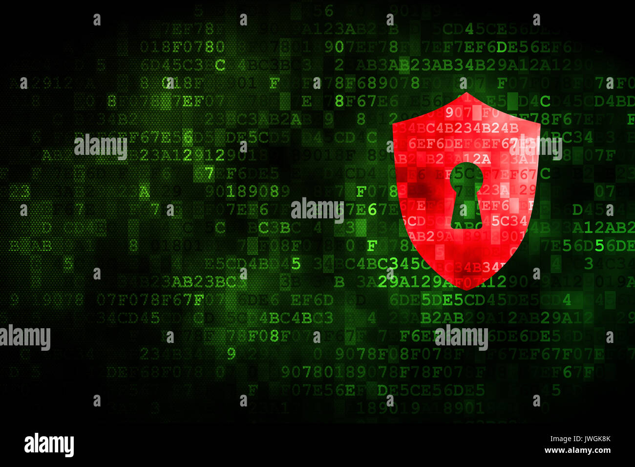 Safety concept: Shield With Keyhole on digital background Stock Photo ...