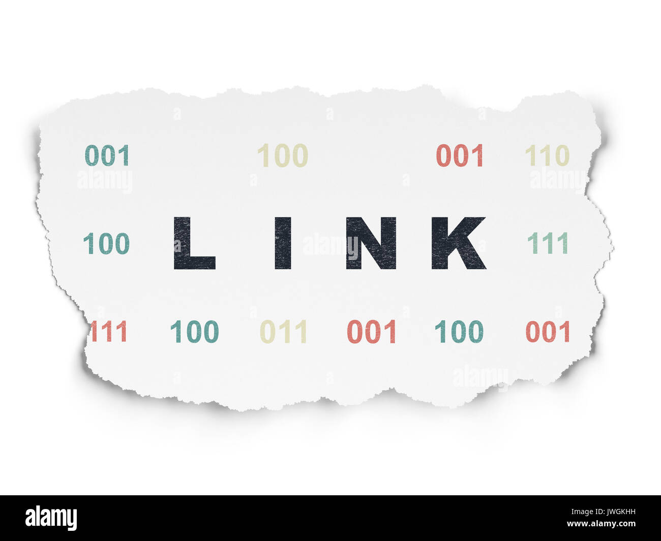 Web development concept: Link on Torn Paper background Stock Photo