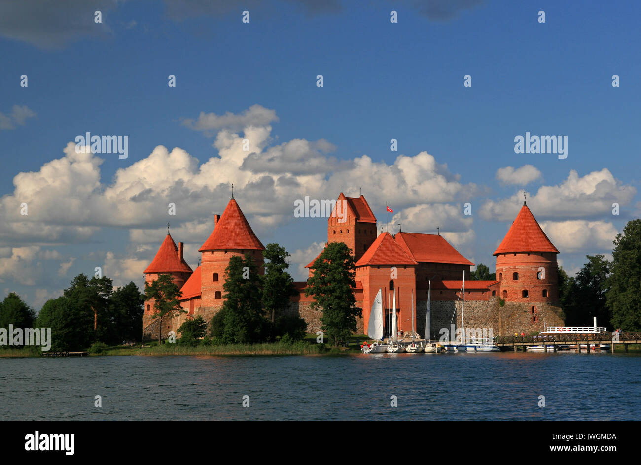 Trakai Island Castle, Lake Galve, Trakai, Lithuania Stock Photo