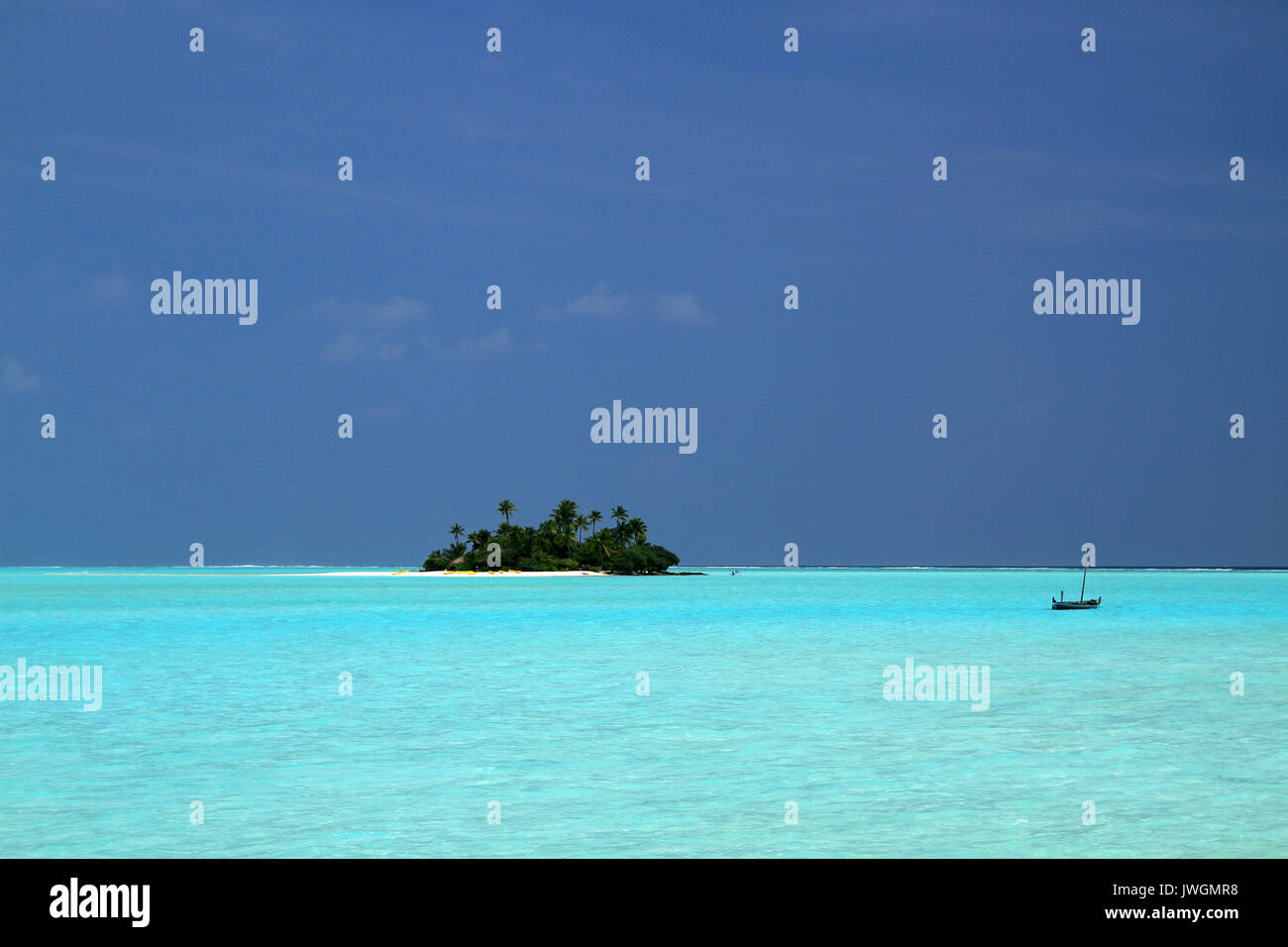 Maldivian Island, Ari Atol, Maldives Stock Photo