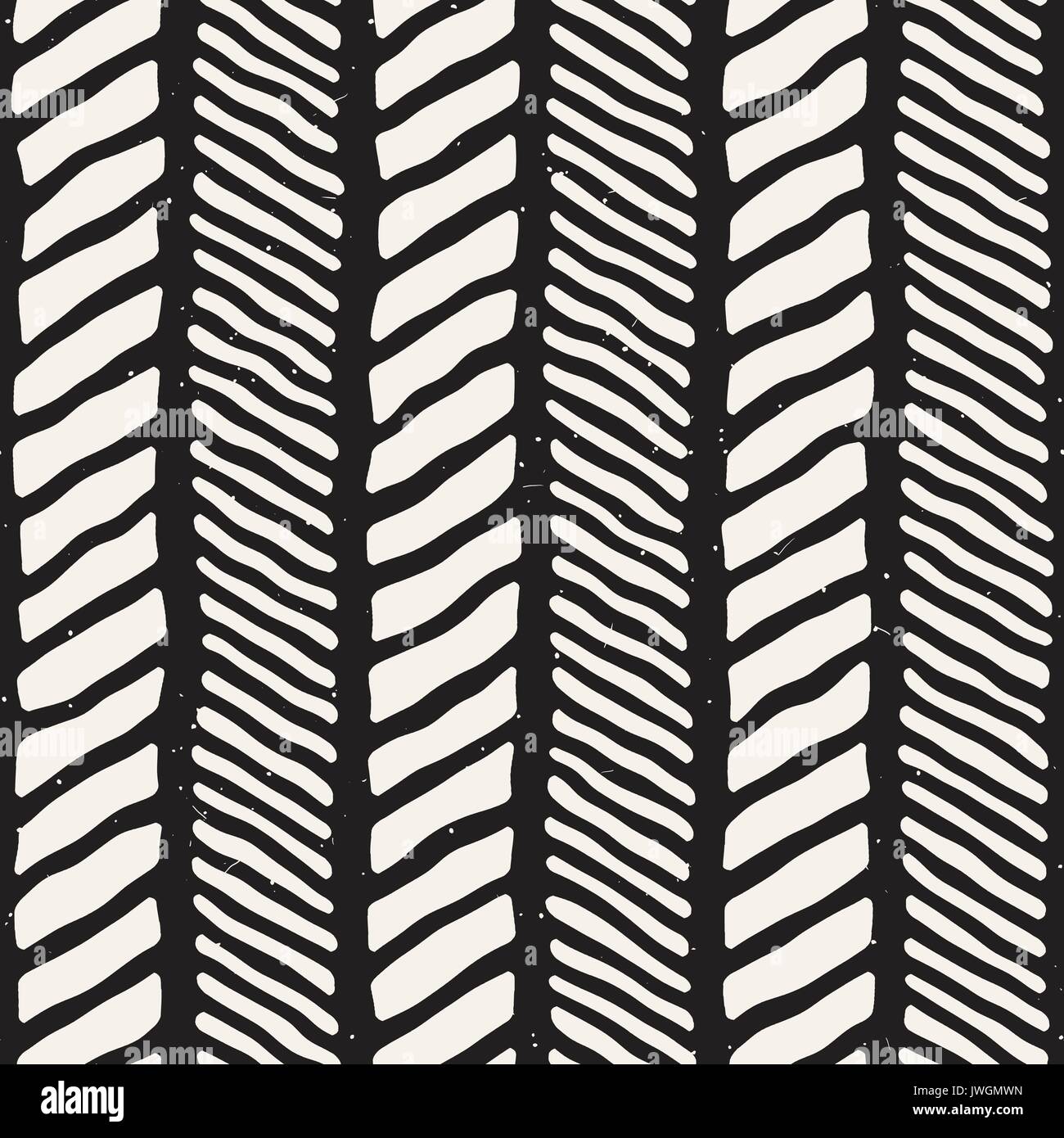 Seamless pattern with hand drawn brush strokes. Ink doodle grunge ...