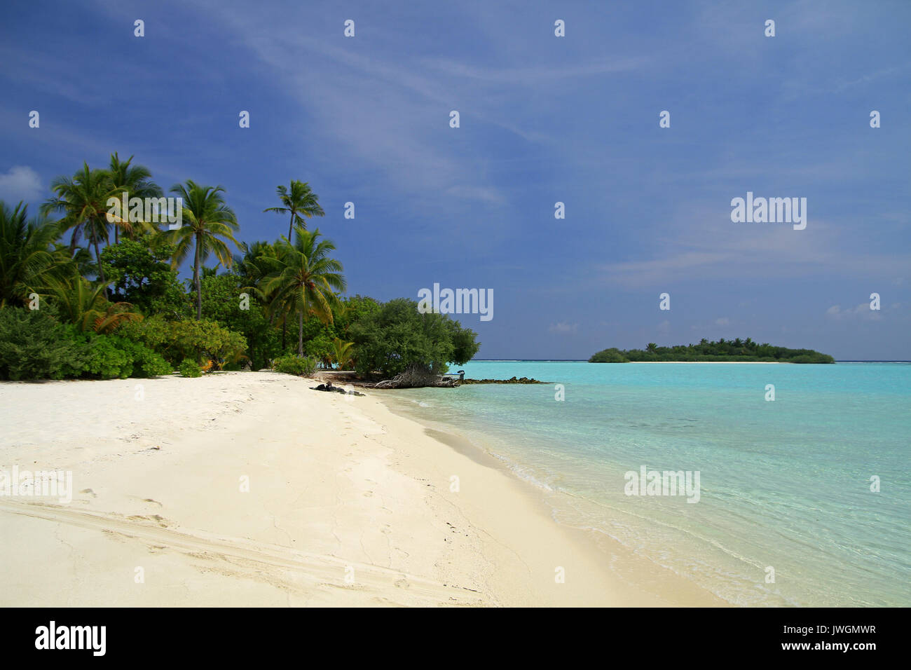 Maldivian Island, Ari Atol, Maldives Stock Photo