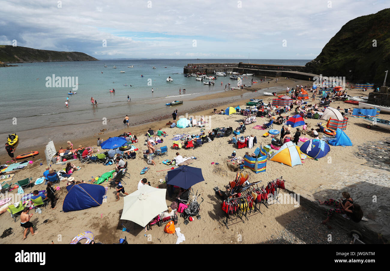 A general view of Gorran Haven in Cornwall Stock Photo