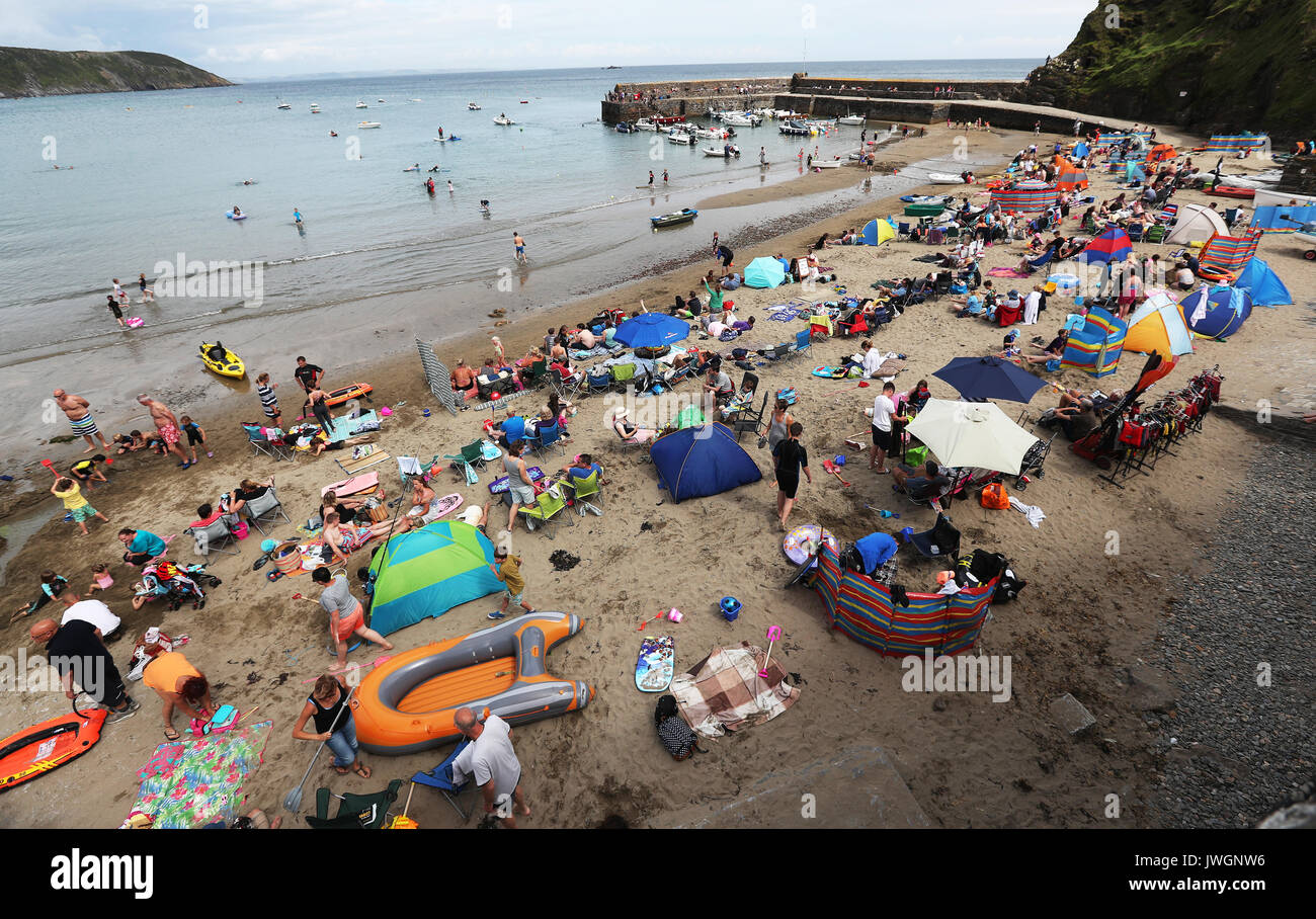 A general view of Gorran Haven in Cornwall Stock Photo