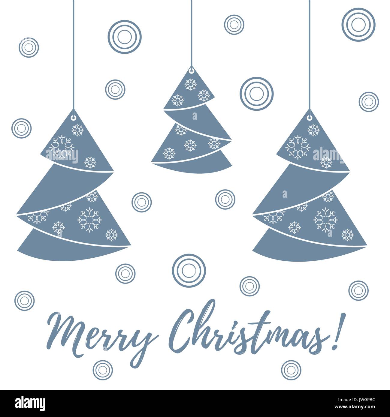Vector illustration of Christmas tree origami folded and hanging on the ...