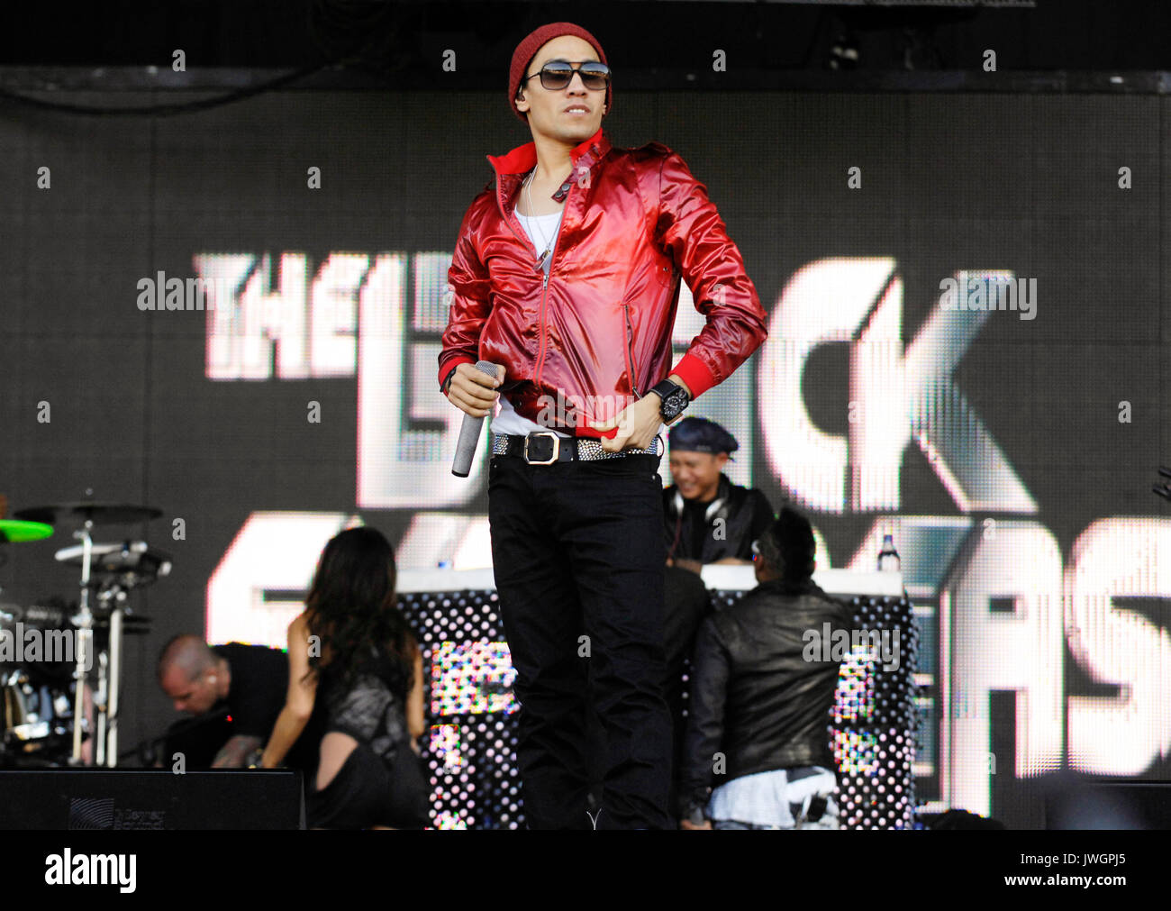 Taboo Black Eyed Peas performs 2009 Outside Lands Festival Golden Gate Park San Francisco August 29,2009. Stock Photo