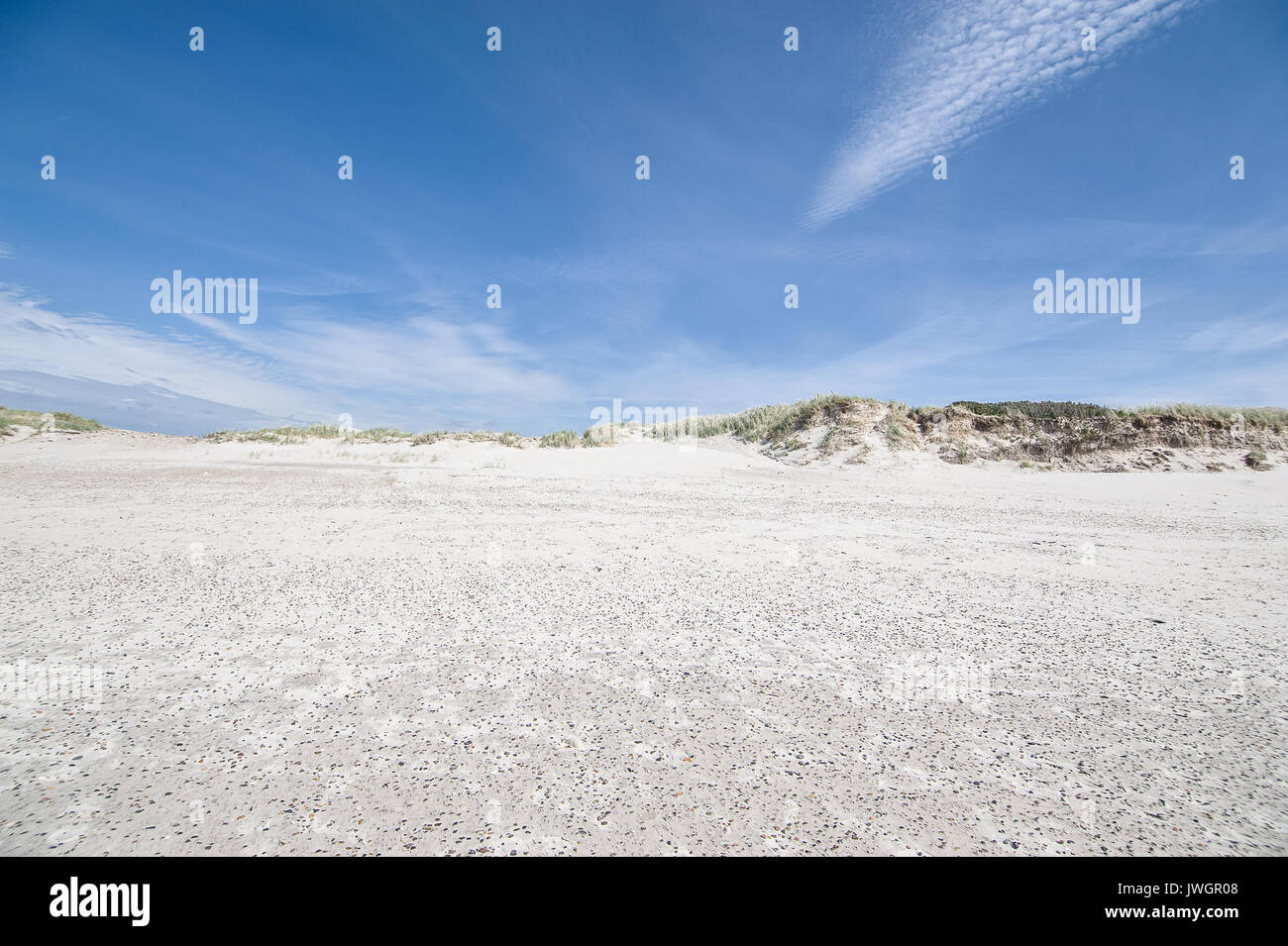 Sand dunes in Skallingen, Esbjerg, Denmark Stock Photo