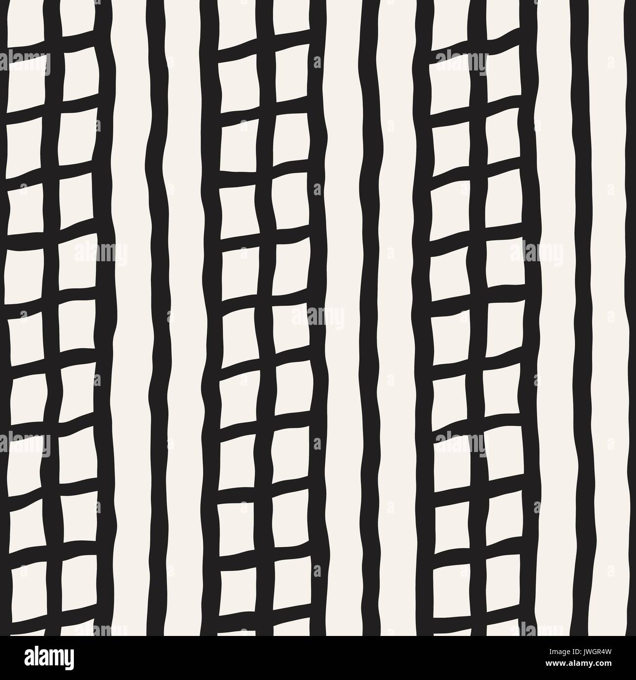 Seamless pattern with hand drawn brush strokes. Ink doodle grunge ...