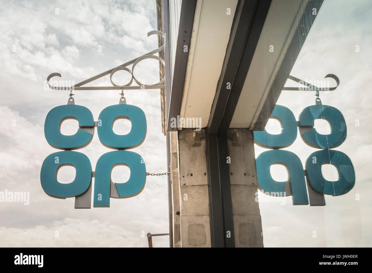 A Co-operative Bank sign on the Strand, London, UK Stock Photo