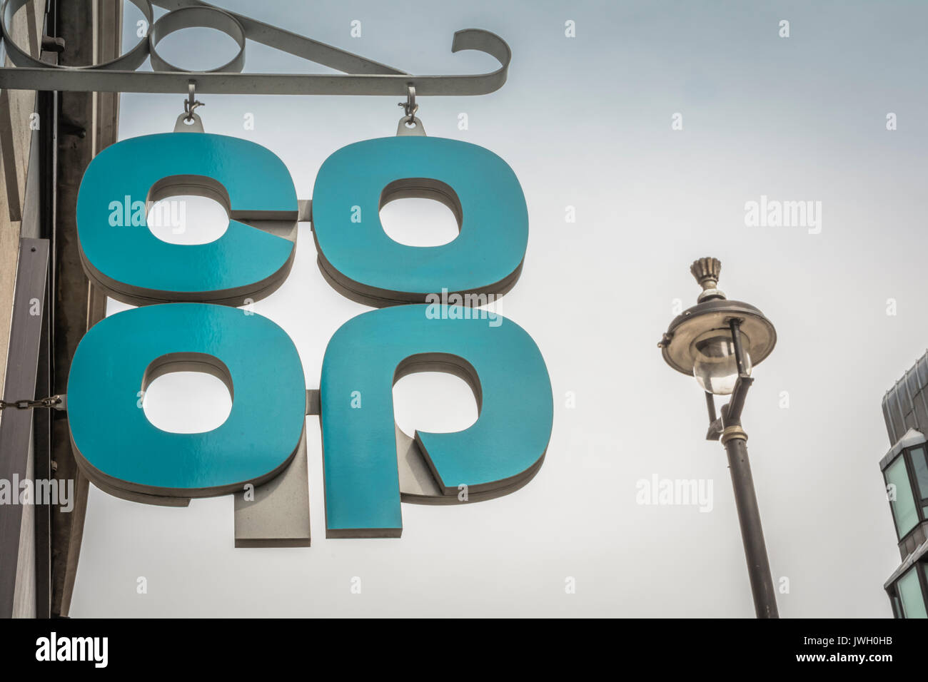A Co-operative Bank sign on the Strand, London, UK Stock Photo