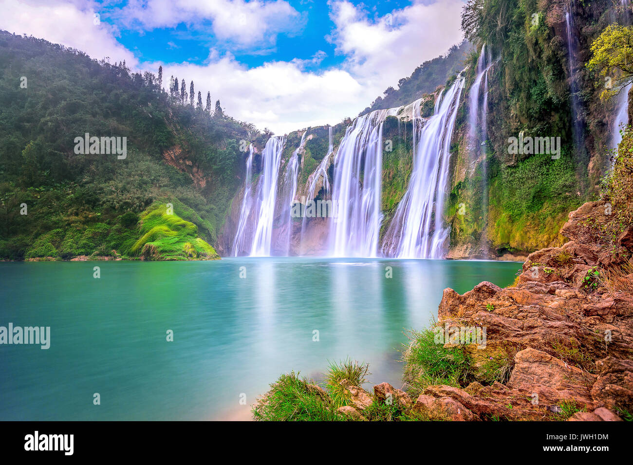 Jiulong Waterfall In Luoping China Stock Photo Alamy