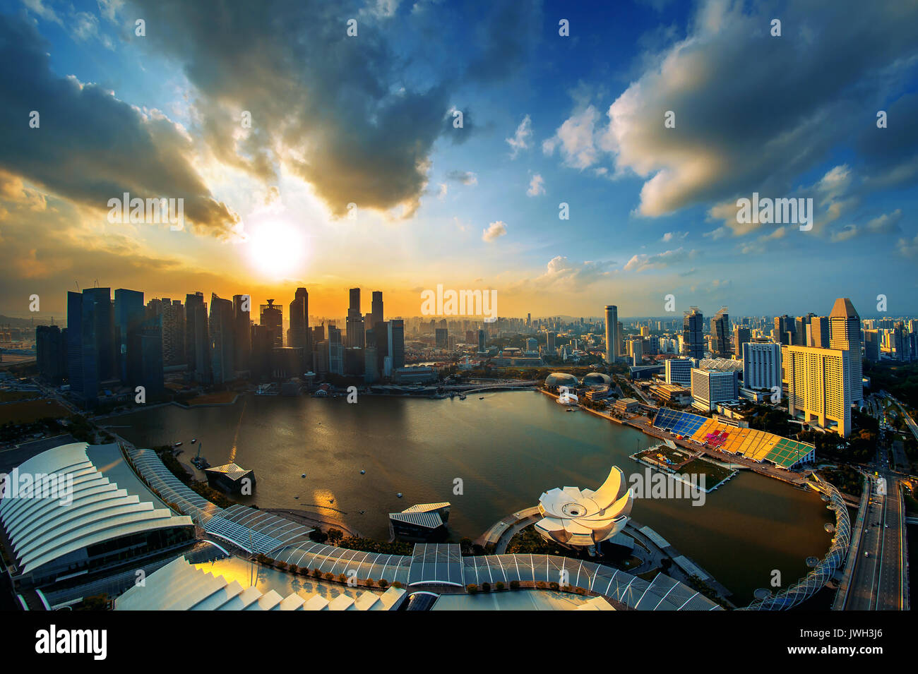 Night view of marina bay sand hi-res stock photography and images - Alamy