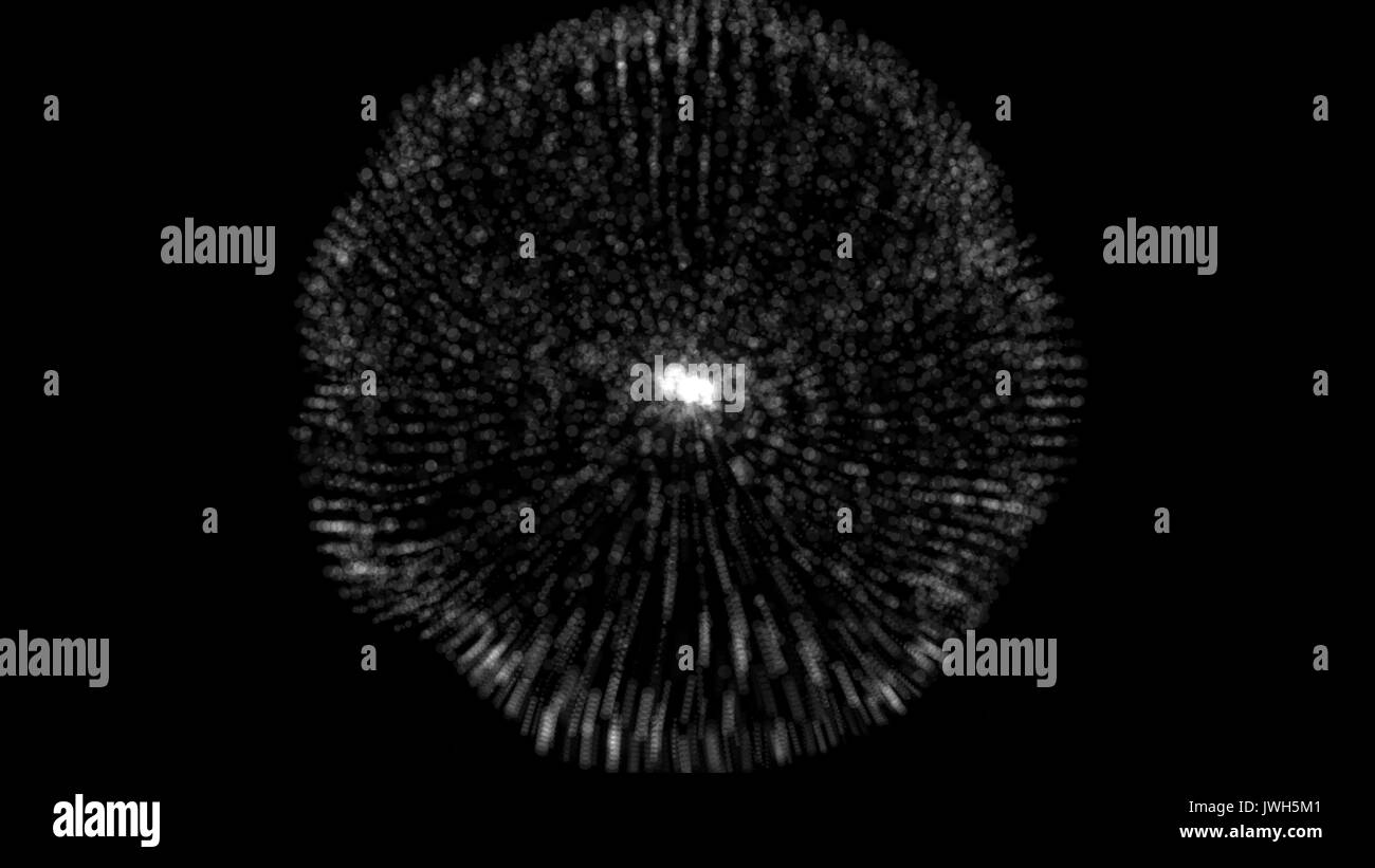 Animation of the big bang. Particles, optical flares Stock Photo Alamy