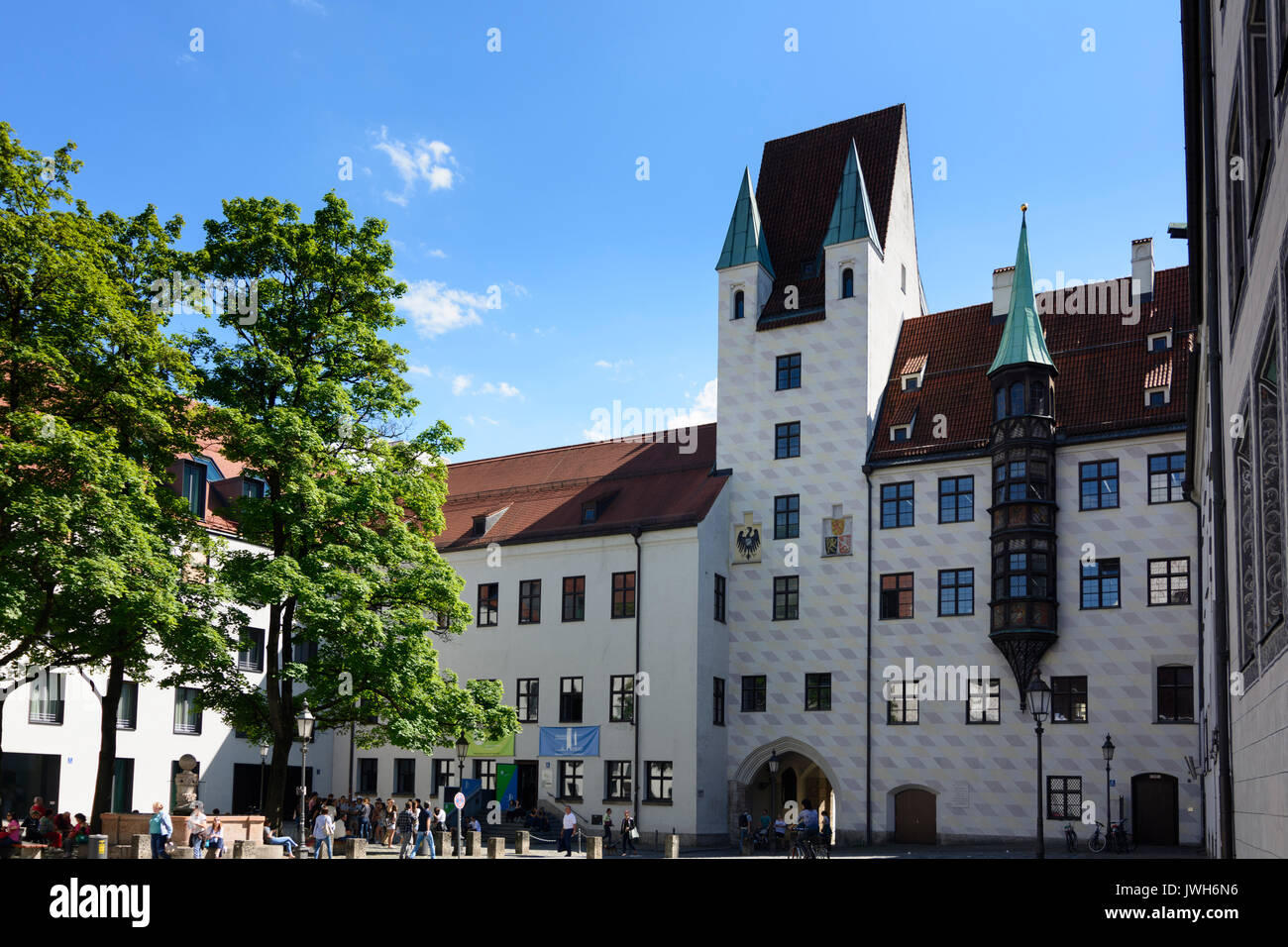 Alter Hof (Old Court), München, Munich, Oberbayern, Upper Bavaria Stock ...
