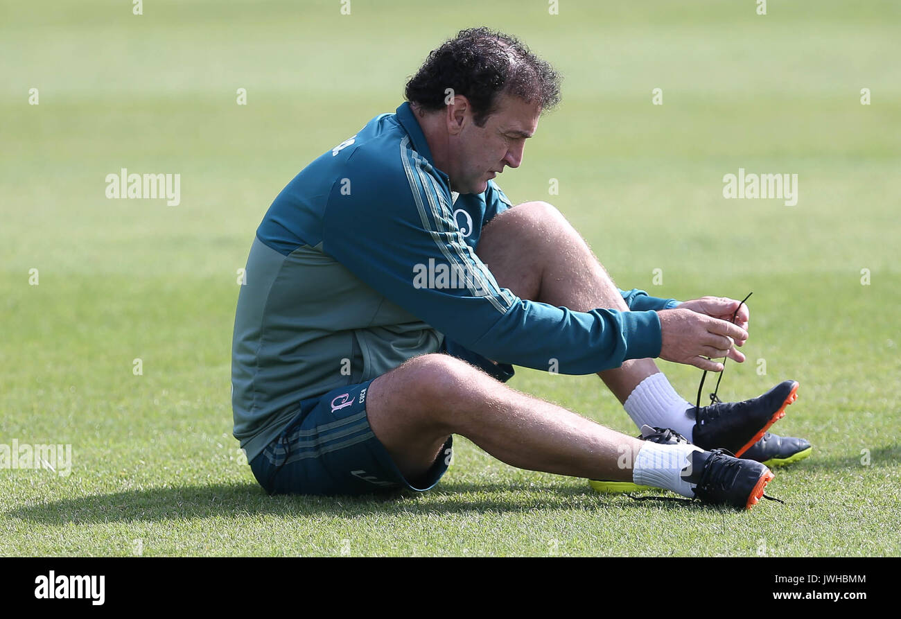 SÃO PAULO, SP - 12.08.2017: TREINO DO PALMEIRAS - The coach Cuca, SE Palmeiras, during training, at the Football Academy. (Photo: Cesar Greco/Fotoarena) Stock Photo