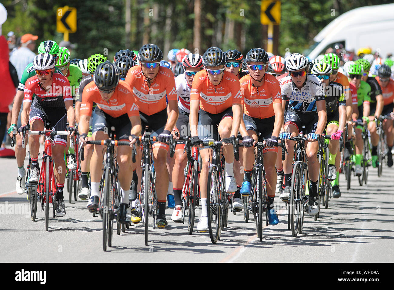 Breckenridge, Colorado, USA. 11th Aug, 2017. Team Rally Cycling ...