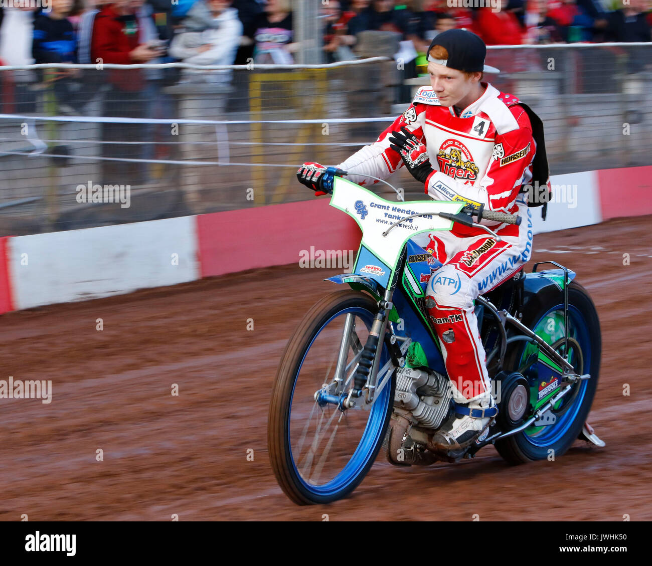 Glasgow, Scotland, UK. 12th August, 2017. Welcome your Glasgow Tigers Credit: Colin Poultney/Alamy Live News Stock Photo