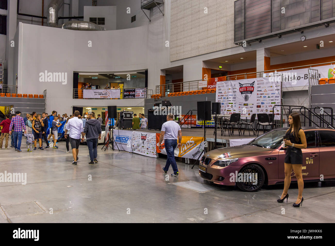 Bielsko-Biala, Poland. 12th Aug, 2017. International automotive trade fairs - MotoShow Bielsko-Biala. Stage. Credit: Lukasz Obermann/Alamy Live News Stock Photo