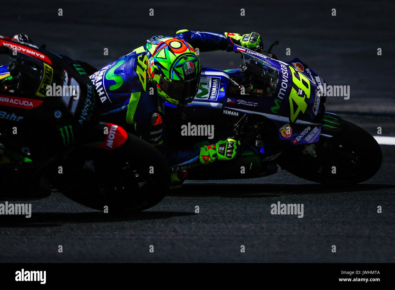 Spielberg, Austria. 13th Aug, 2017.  46 Valentino ROSSI during MotoGP World Championship race at Red Bull Ring in Austria. Credit: Petr Toman/Alamy Live News Stock Photo