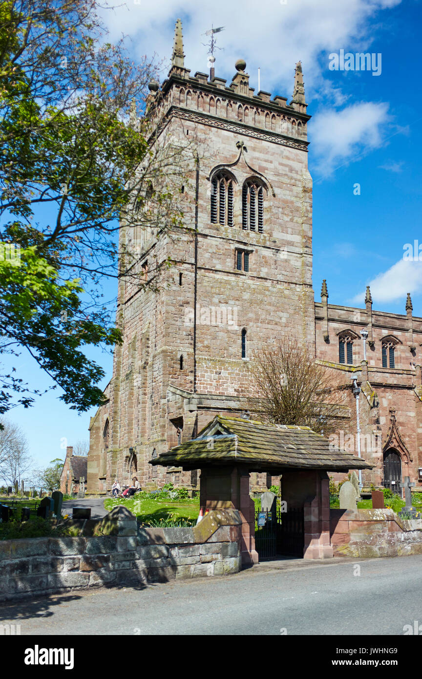 St Mary's church at Acton Cheshire where the battle of Nantwich took