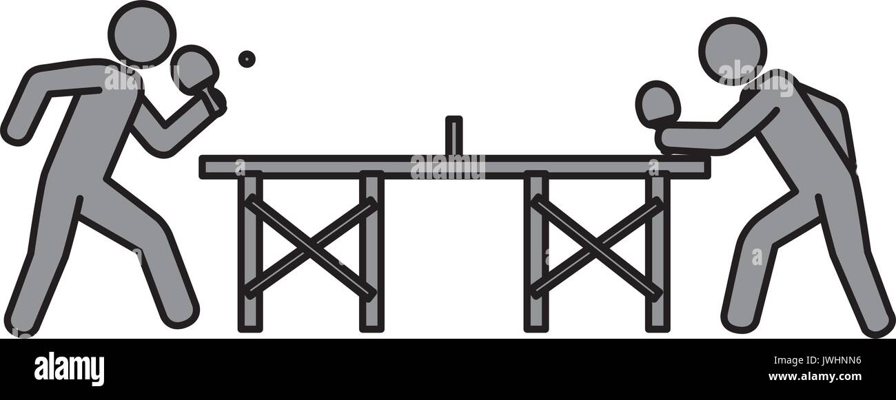 Table tennis two. stock vector. Illustration of player - 95094430