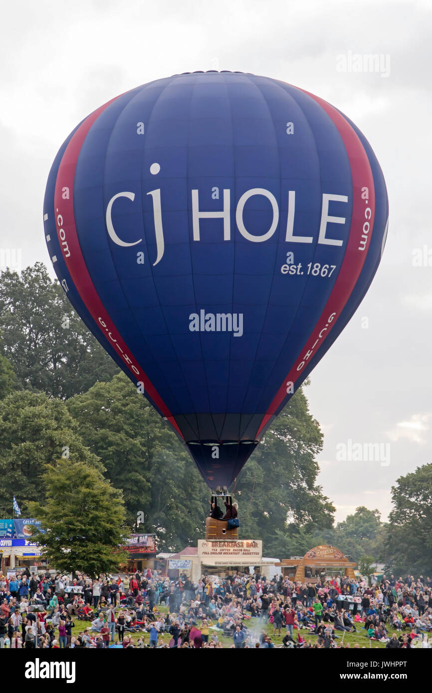 G-CIHO Cameron Z-77 CJ Hole at Bristol International Balloon Fiesta 2017 held in Ashton Court Estate in Bristol, England. Stock Photo