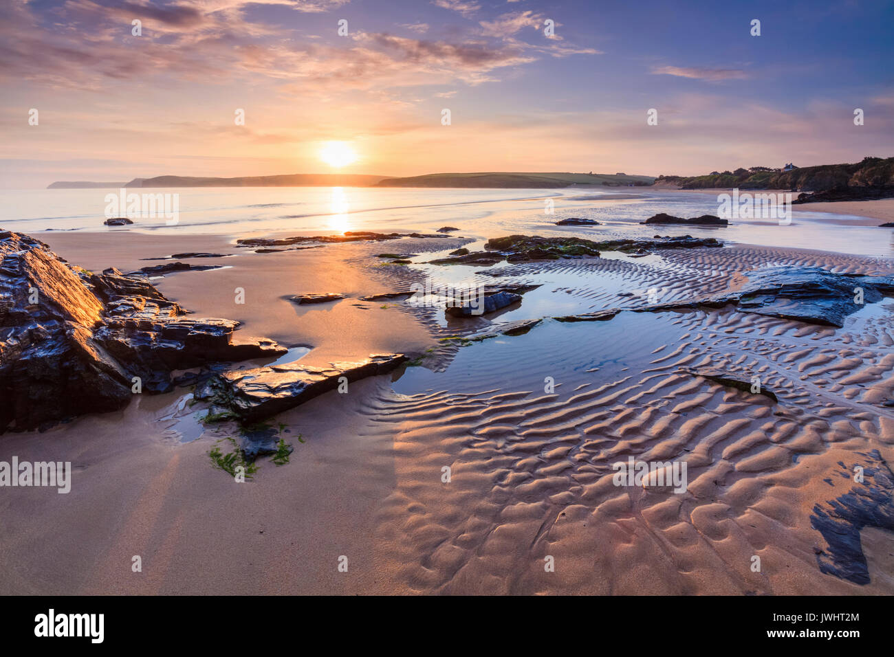 Harlyn Bay Beach near Padstow in Cornwall Stock Photo Alamy
