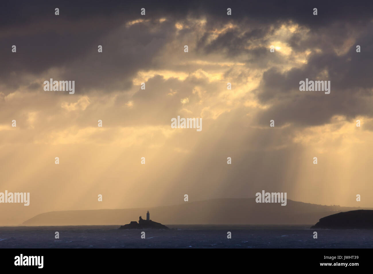 Sunrise captured at St Ives in Cornwall Stock Photo