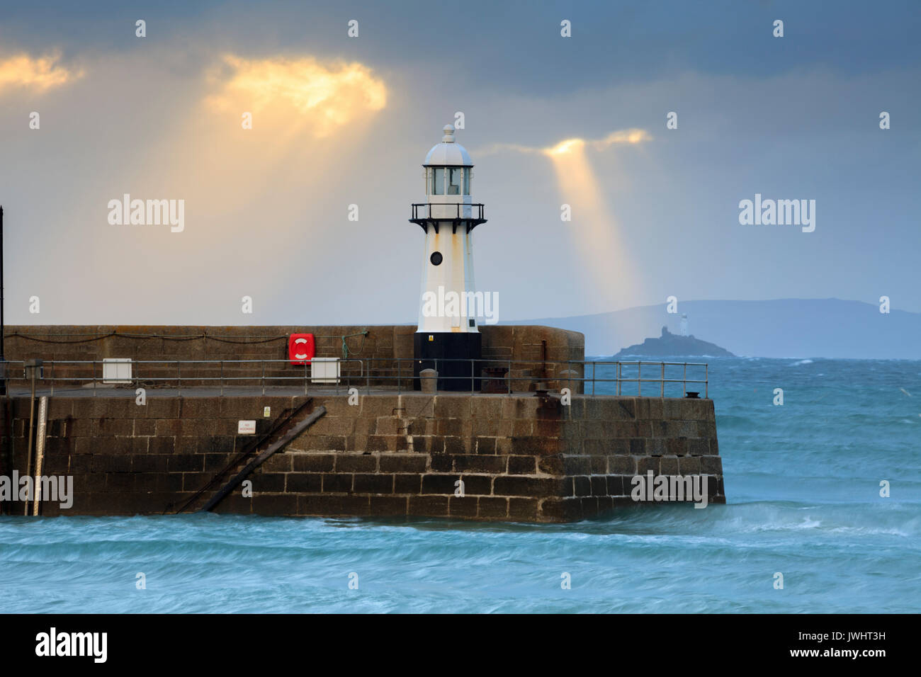 Sunrise captured at St Ives in Cornwall Stock Photo