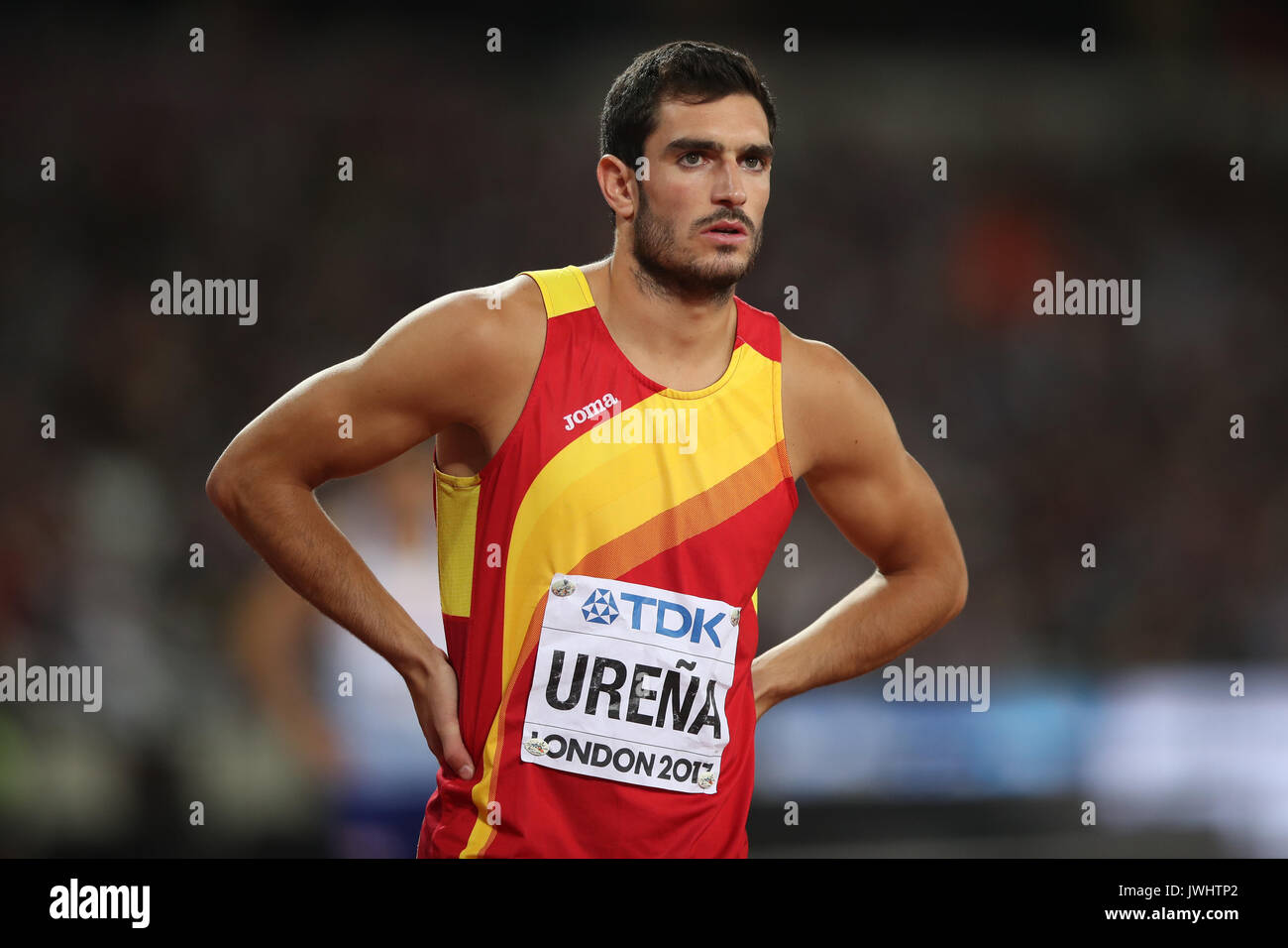 Spain's Jorge Urena before the 400m event of the men's Decathlon during day  eight of the 2017 IAAF World Championships at the London Stadium. PRESS  ASSOCIATION Photo. Picture date: Friday August 11,
