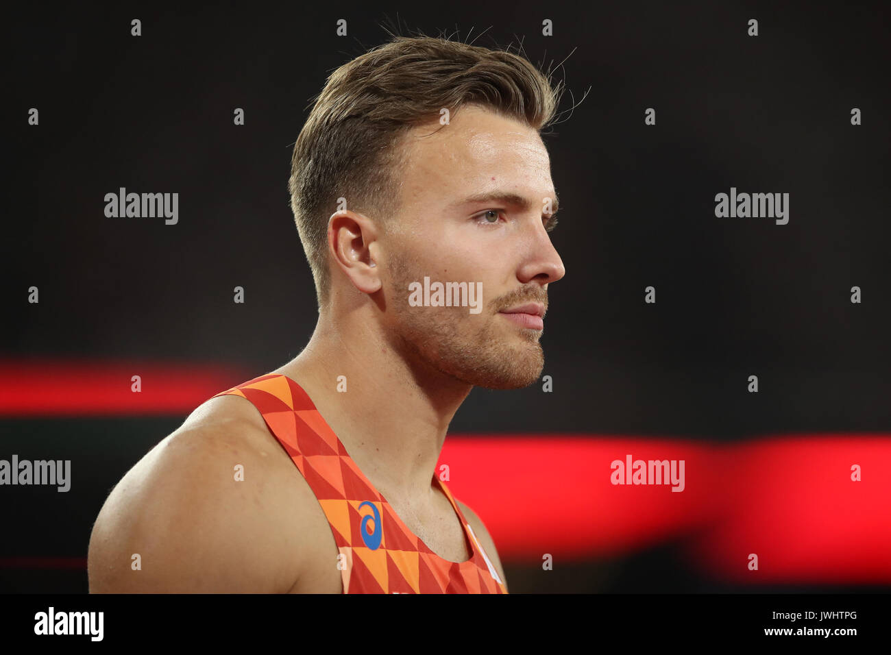 Netherland's Pieter Braun before the 400m event of the men's Decathlon  during day eight of the 2017 IAAF World Championships at the London  Stadium. PRESS ASSOCIATION Photo. Picture date: Friday August 11,