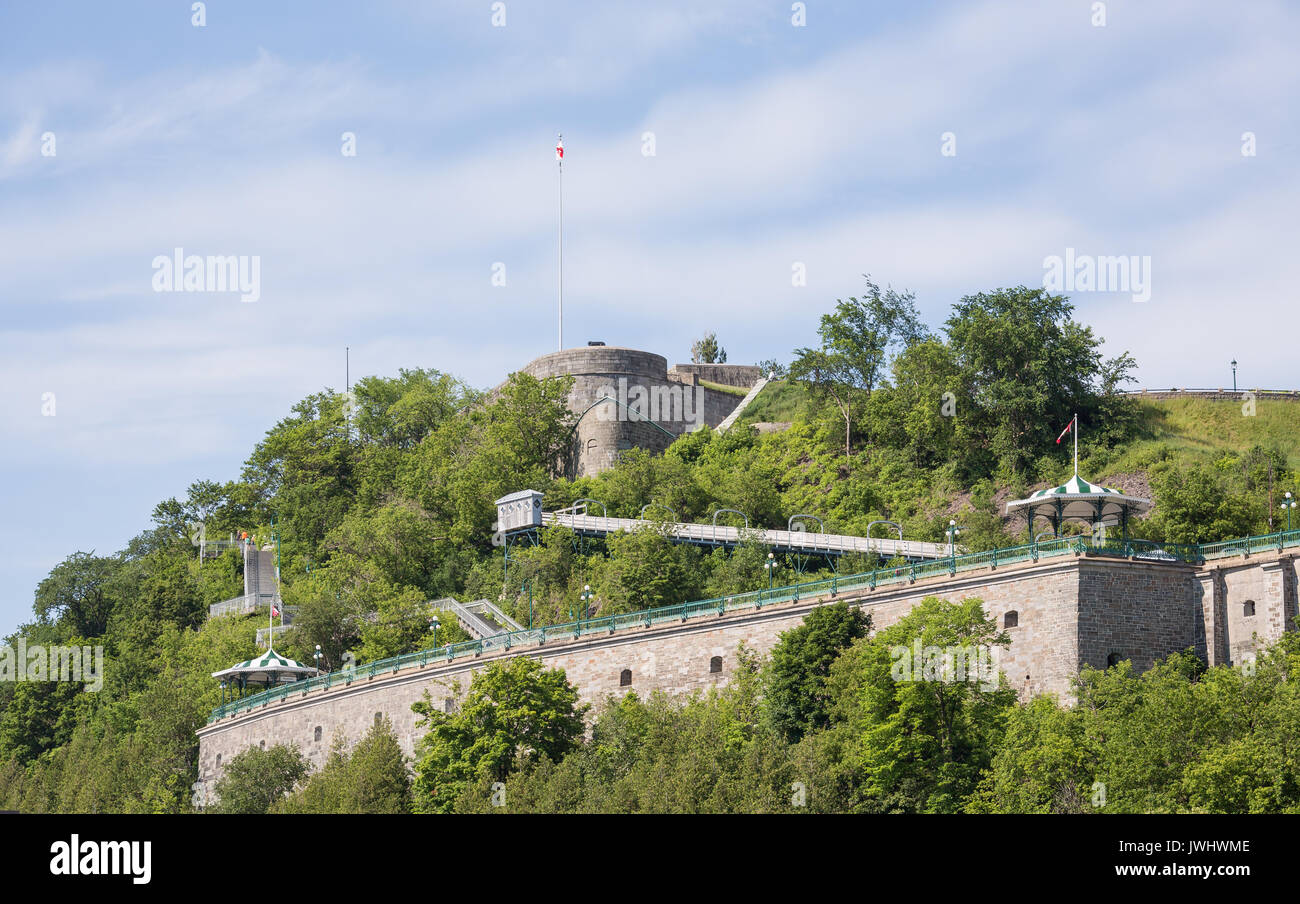 The architecture and skyline of Quebec City in Canada Stock Photo