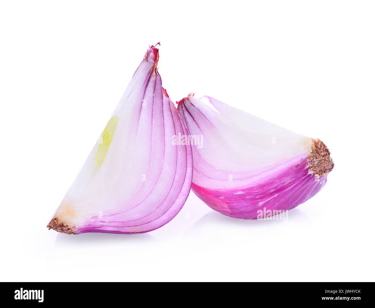 Red onion slice isolated on white background Stock Photo - Alamy