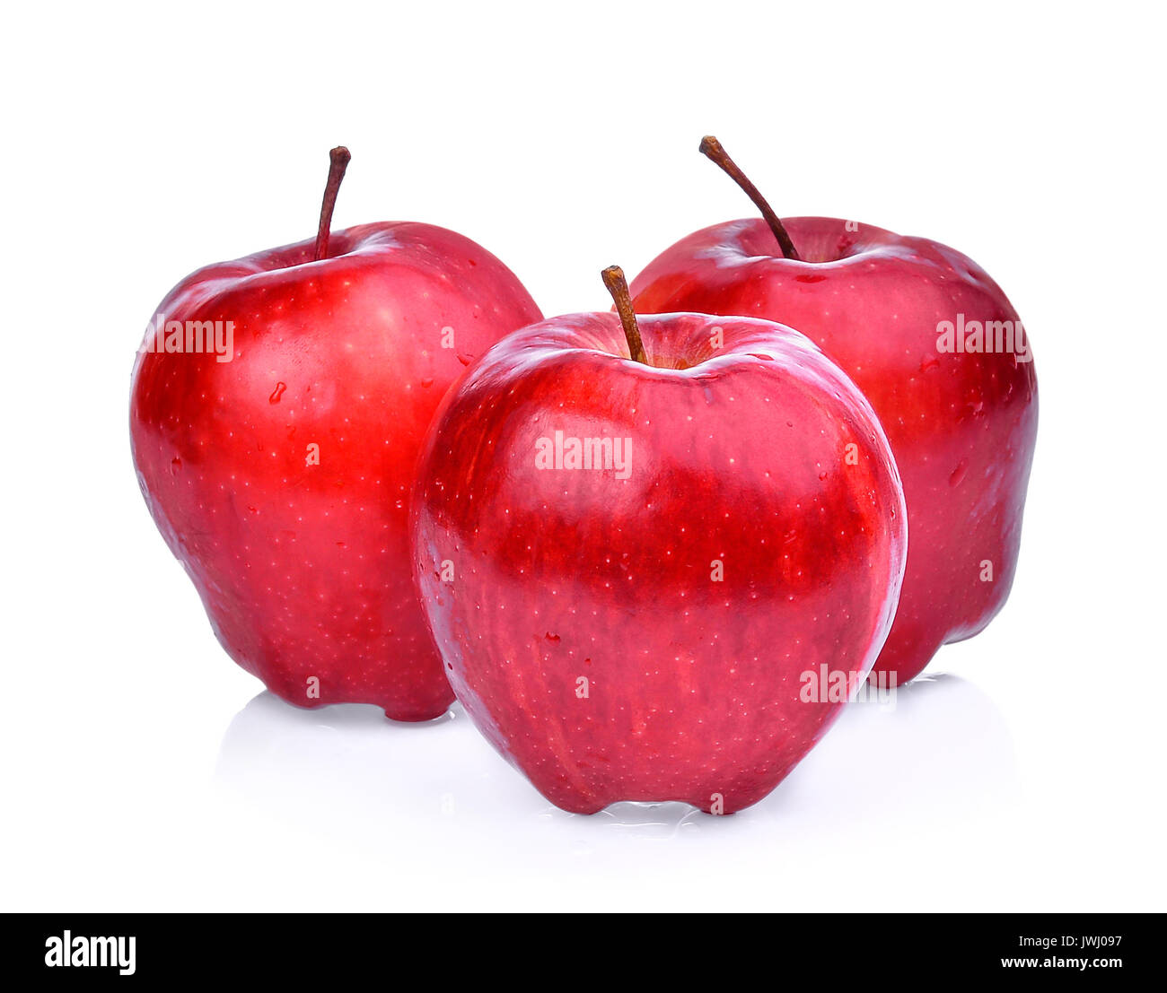 fresh red apples isolated on white background Stock Photo - Alamy