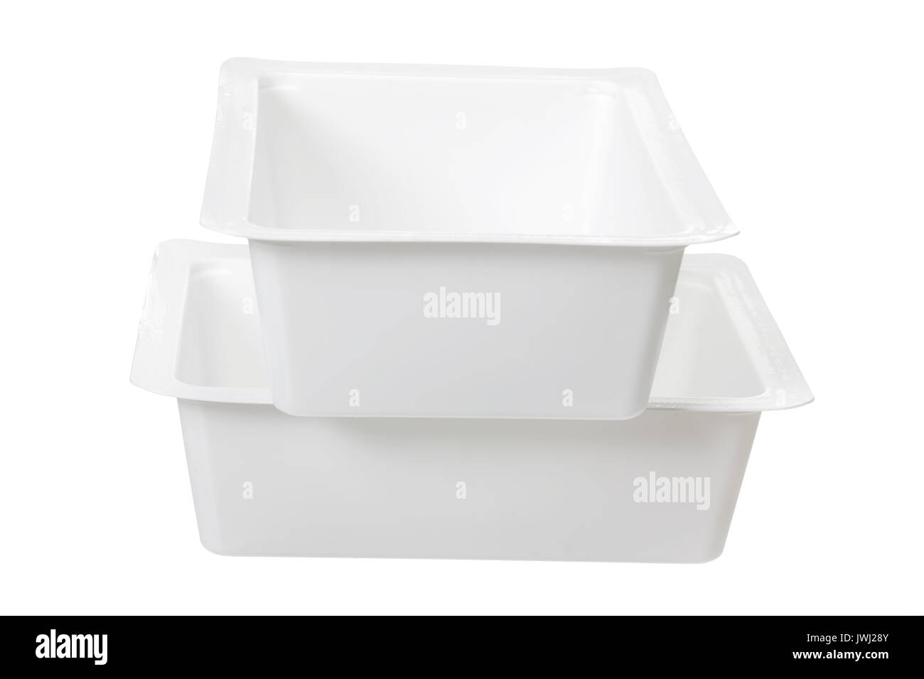 Plastic Containers on White Background Stock Photo Alamy