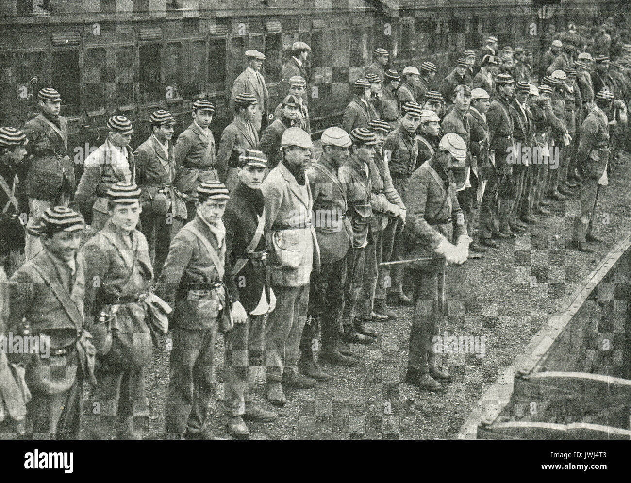 Eton boys war effort, Didcot junction Stock Photo