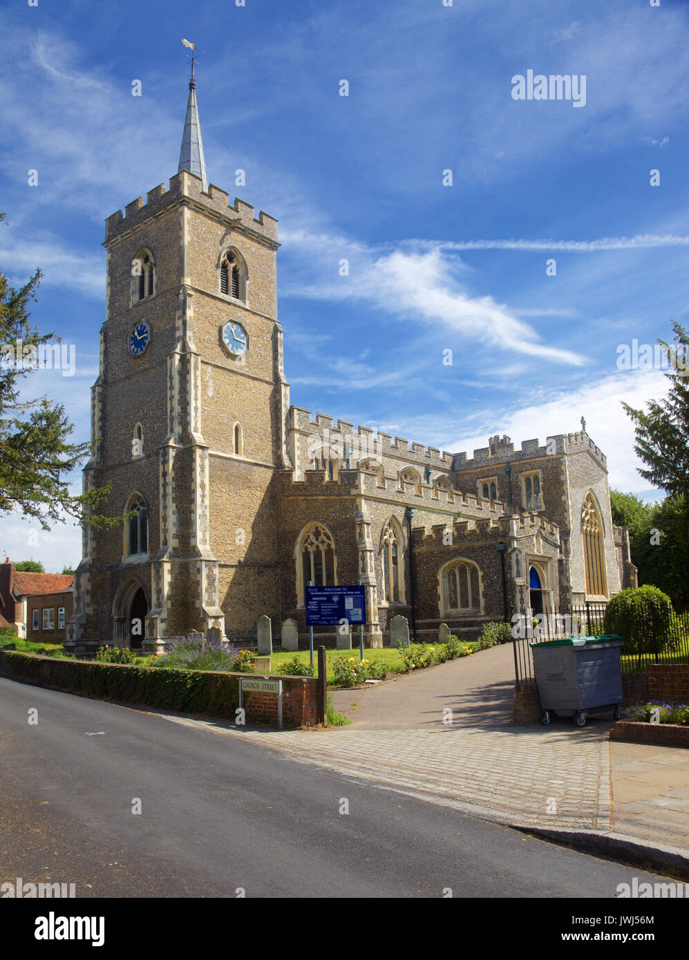St Mary the Virgin parish Church, Ware , Hertfordshire, England Stock Photo