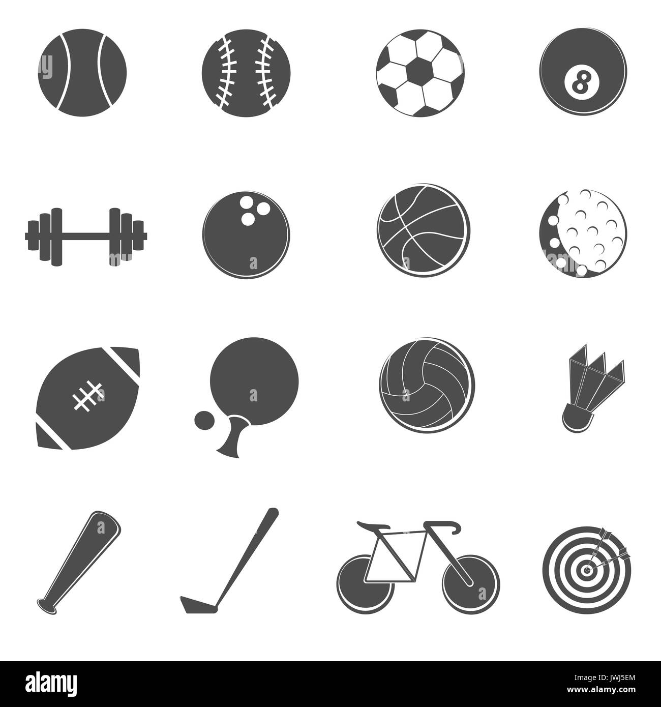 sport icons set vector Stock Photo