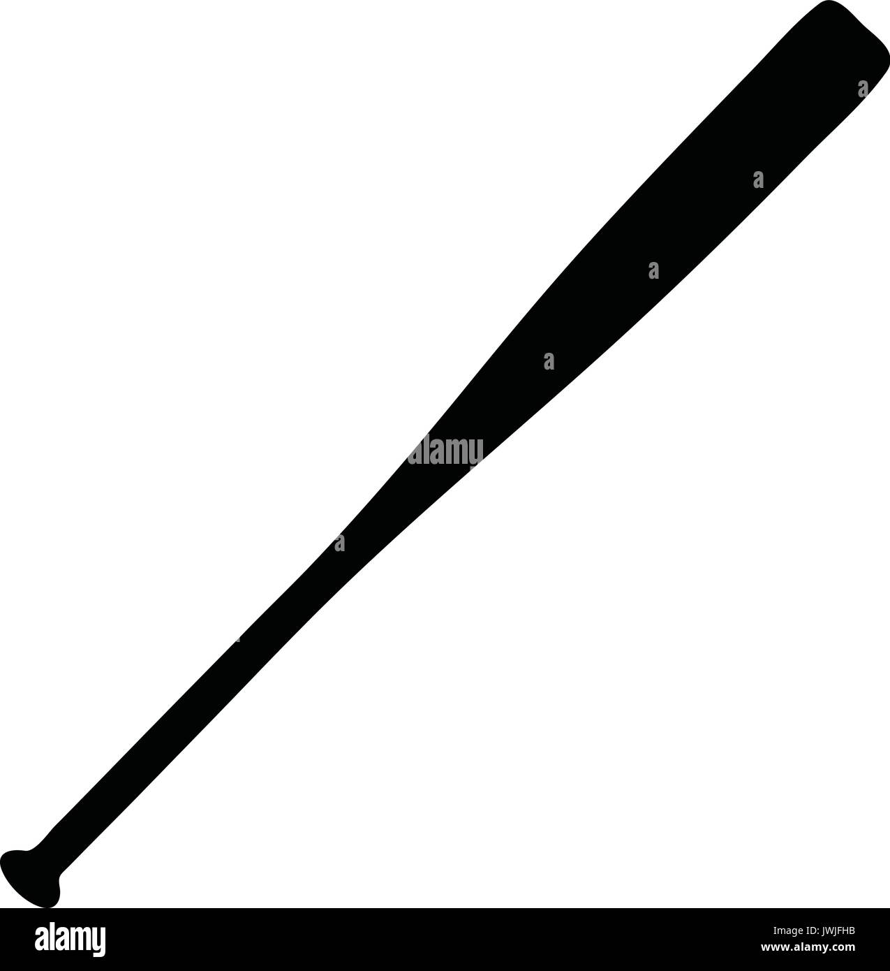 A black and white silhouette of a baseball bat Stock Vector Image & Art -  Alamy