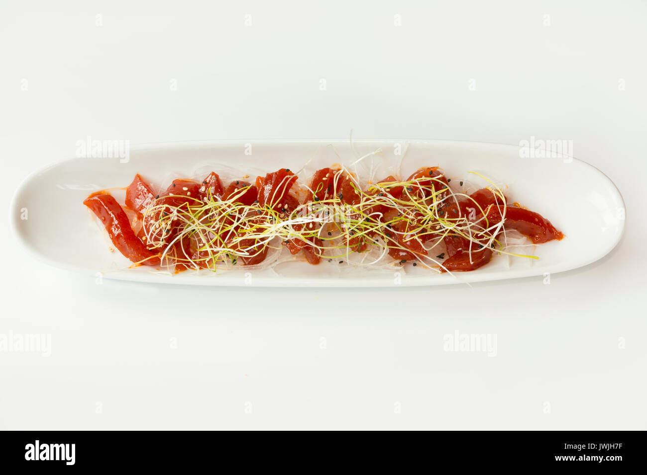 Tuna ribbons Korean style Stock Photo Alamy